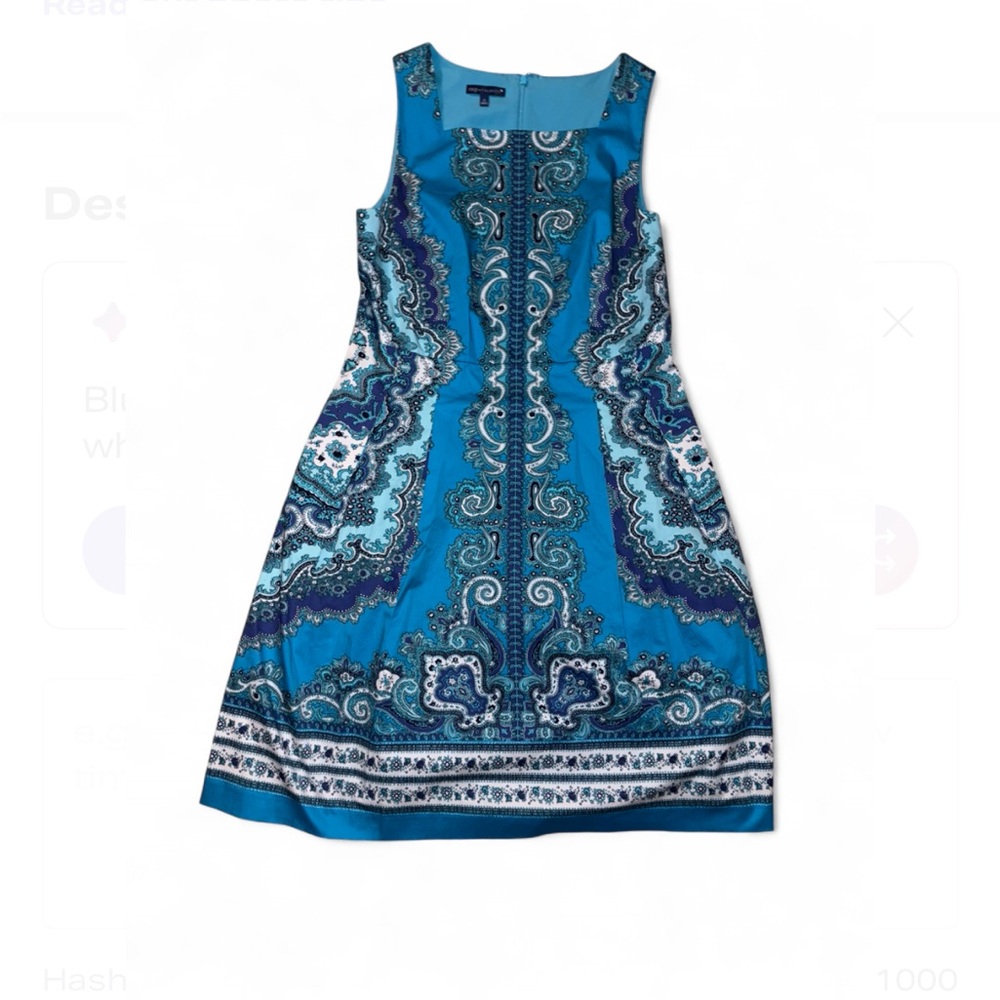 Talbots Teal and Navy Dress